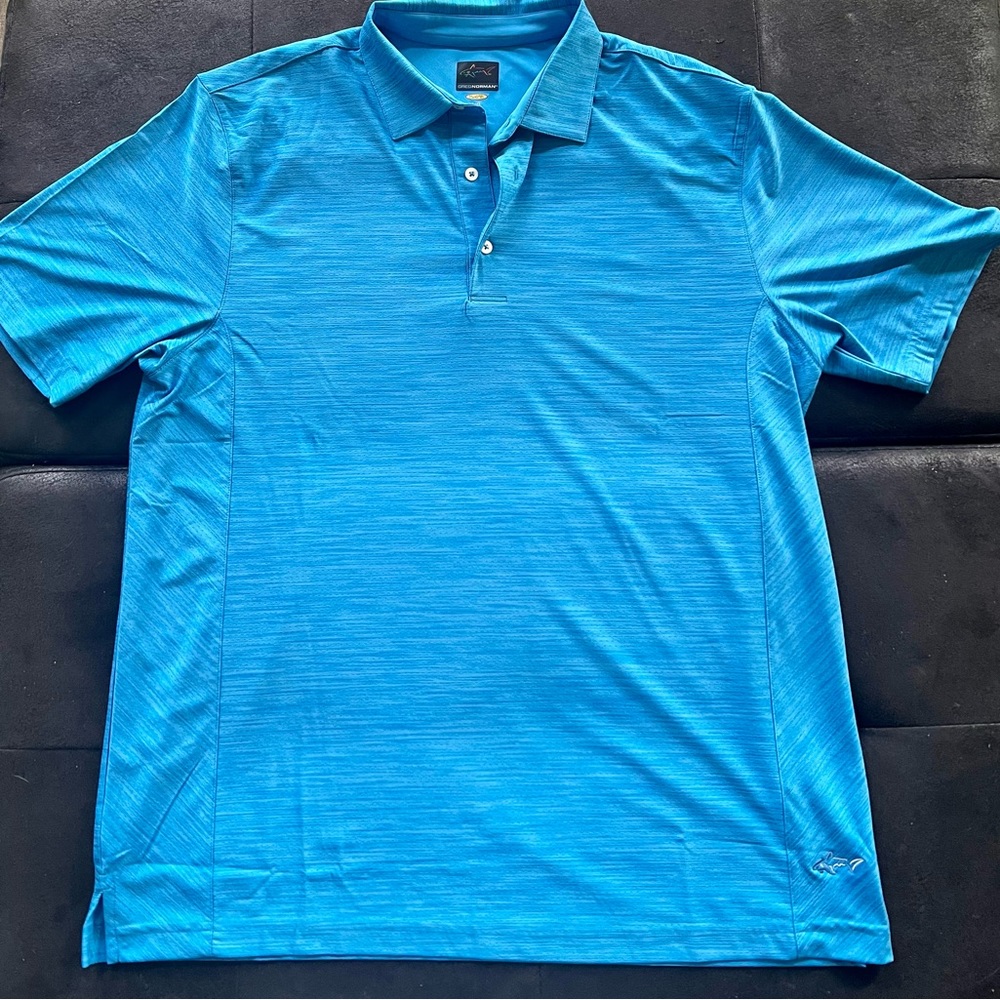 Greg Norman Heather Play Dry Solid Polo